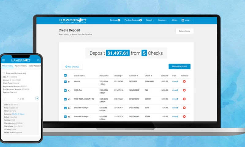End-to-end Check Cashing Platform