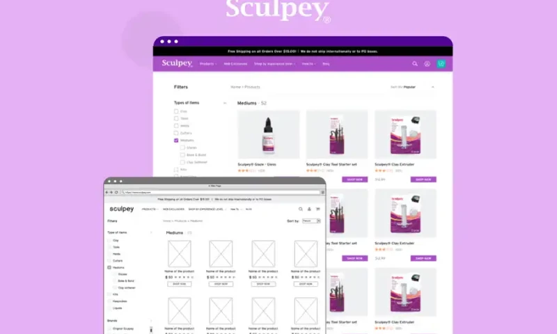 Sculpey - Ecommerce Website in USA