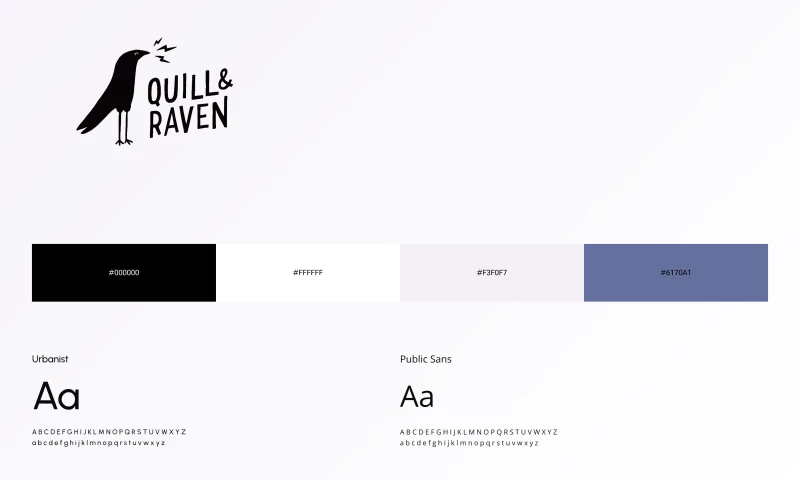 Quill & Raven Branding and Web Design Project