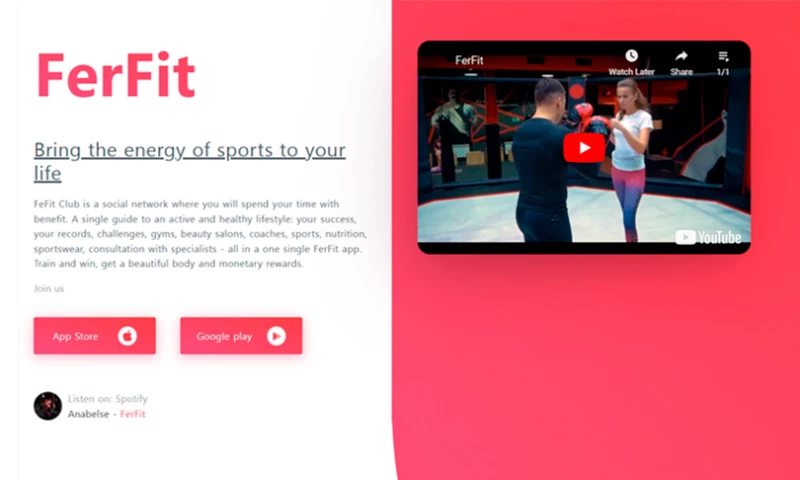 Crypton & Studio - SPORT MOTIVATION MOBILE APP / FERFIT