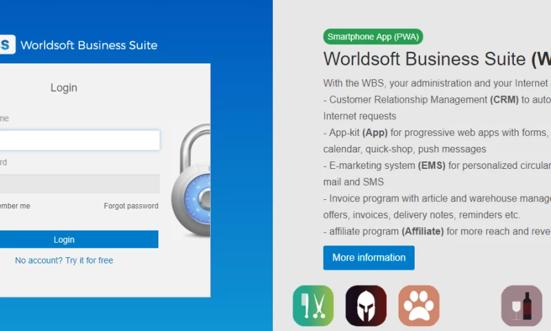 CRM and E-Mail Marketing System for WorldSoft AG