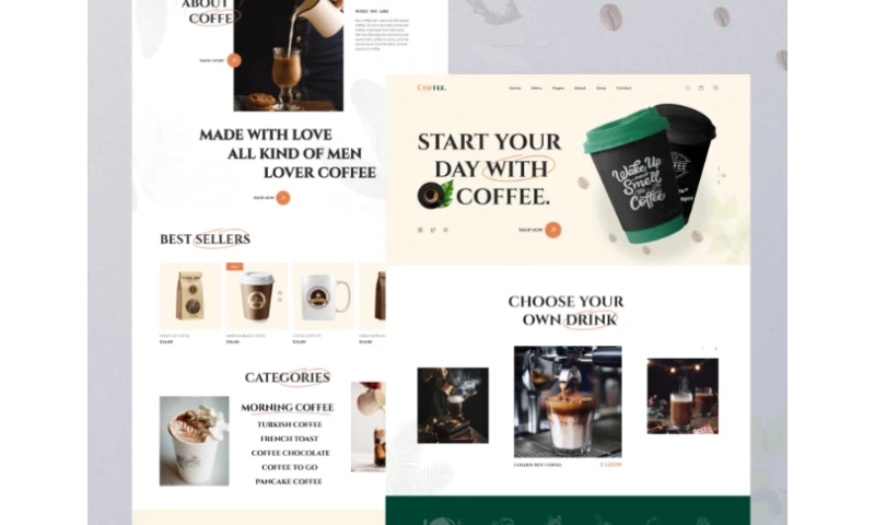 Curlware - Coffee Shop Website Design