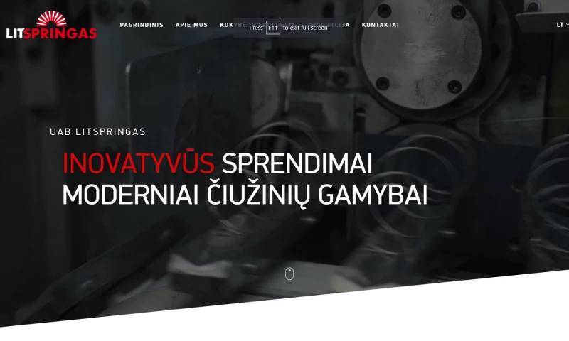 Navus - Litspringas - website for a manufacturer of mattress components