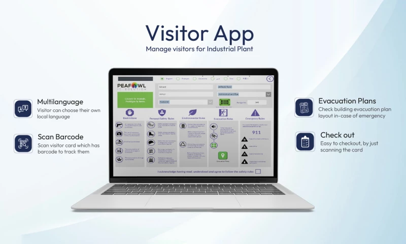 Peafowl IT Solution - Visitor Management App