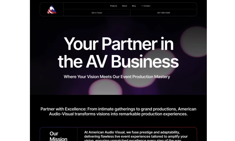 Audio Visual Website Design