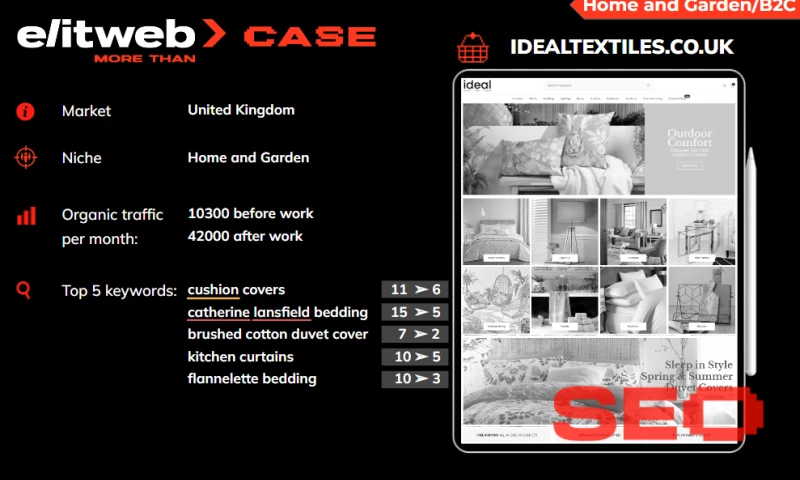 Elit-Web - Promotion of Idealtextiles Home & Garden Shop