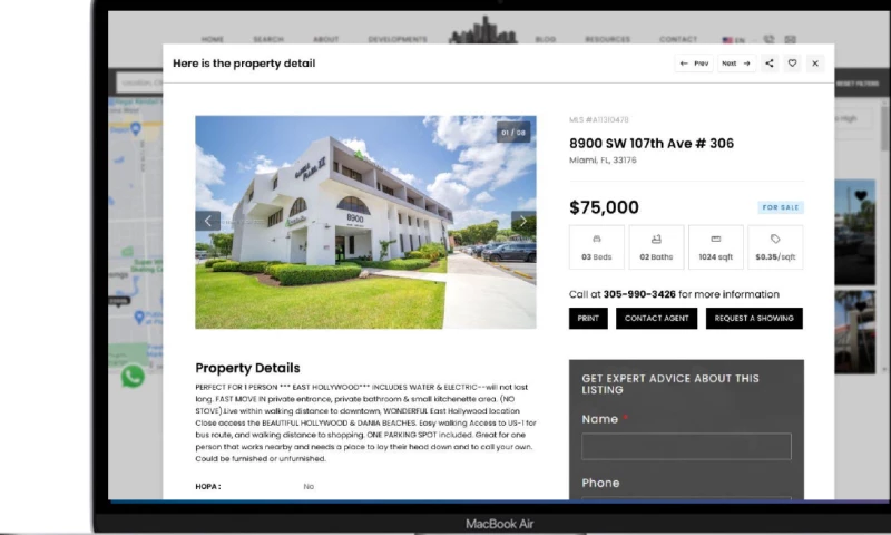 Created websites for Realtors that are linked to various MLSs