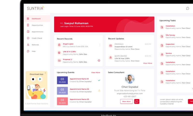 Created a robust ERP solution for a residential energy storage and solar solutions provider