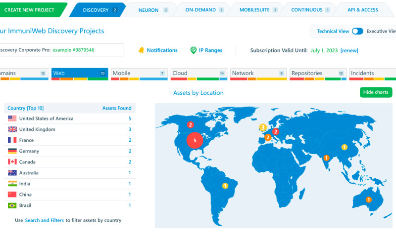 ImmuniWeb - ImmuniWeb Discovery