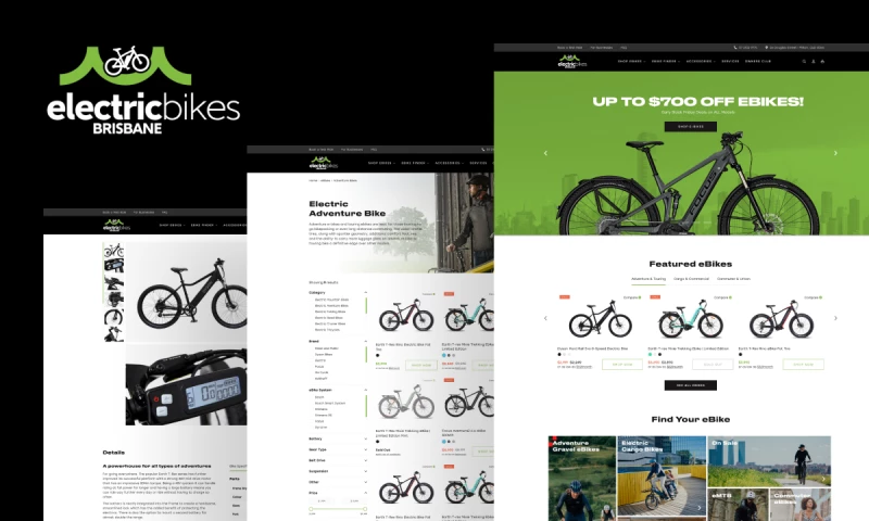 Paspartoo - Electric Bikes Brisbane: Shopify Theme Design and Development. Custom Features. Advanced Filters and Apps Installation.