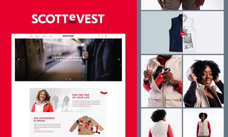 Paspartoo - SCOTTeVEST: Migration to Shopify. Shopify Theme Design and Development. Apps installation. Speed Optimization