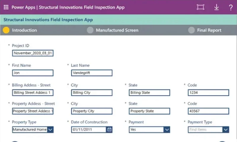 AllianceTek Inc. - Field Inspection Power App