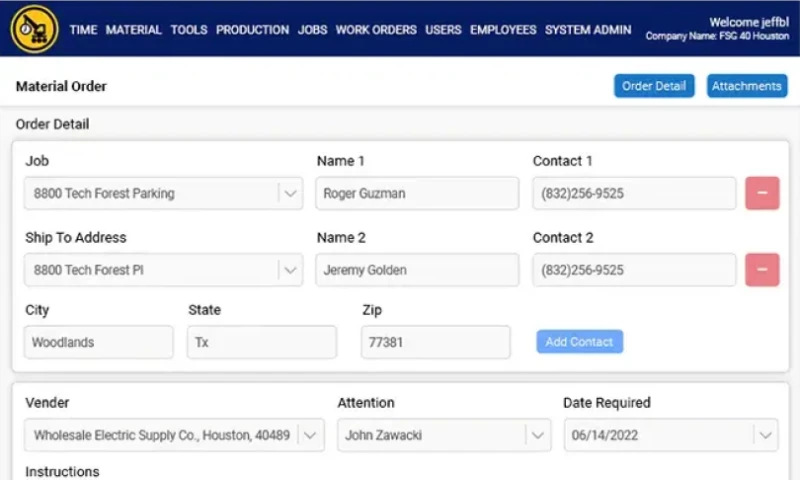 AllianceTek Inc. - ERP Construction Module