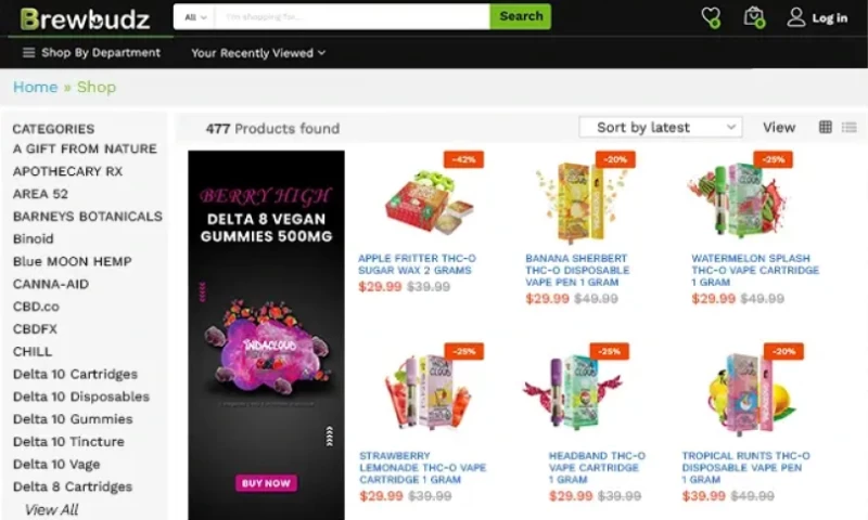 CBD-infused Product Website