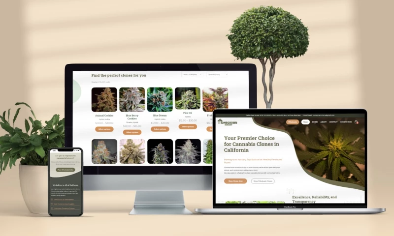 Homegrown Nursery Website Design