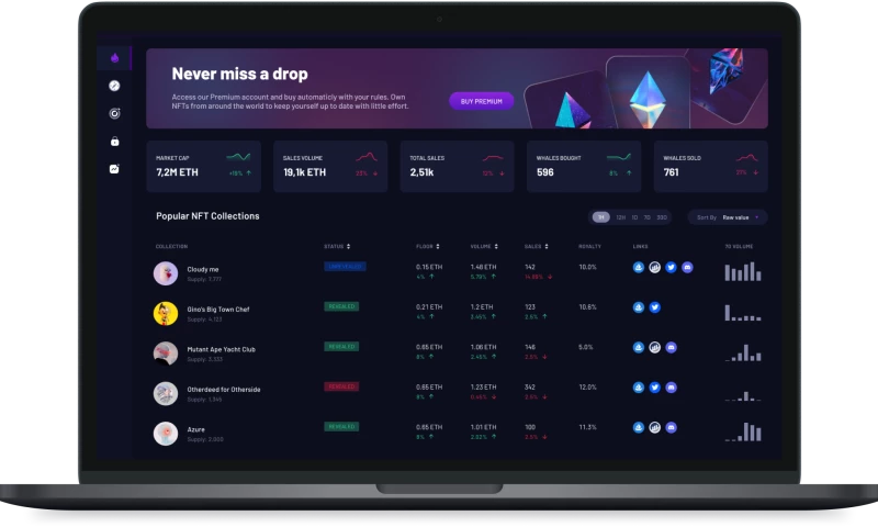 NFTs aggregator for trading success