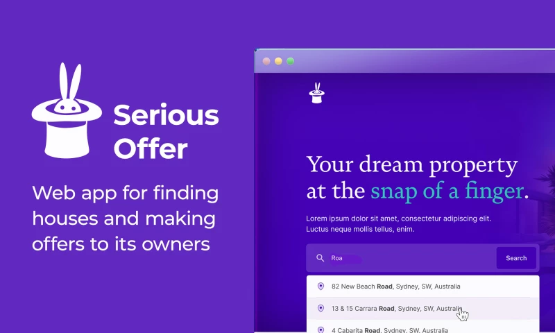 Serious Offer | A web app for finding houses and making offers to its owners