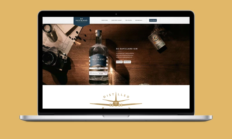 London Web Design Agency - De Havilland Gin