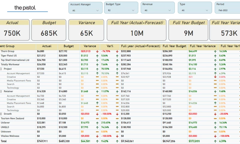 ScaleupAlly - Financial Data Dashboards