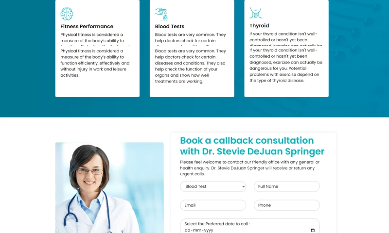 J&T Web Solutions Pvt. Ltd - Dr. springer wise and well Website