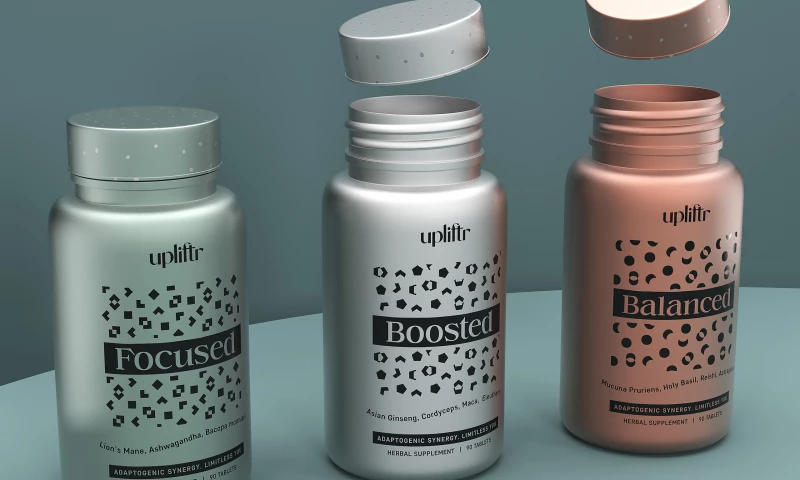 Disruptcraft - Upliftr Supplements Branding and Packaging