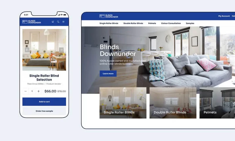 Xfive - Shopify Store Design for Online Blinds Company