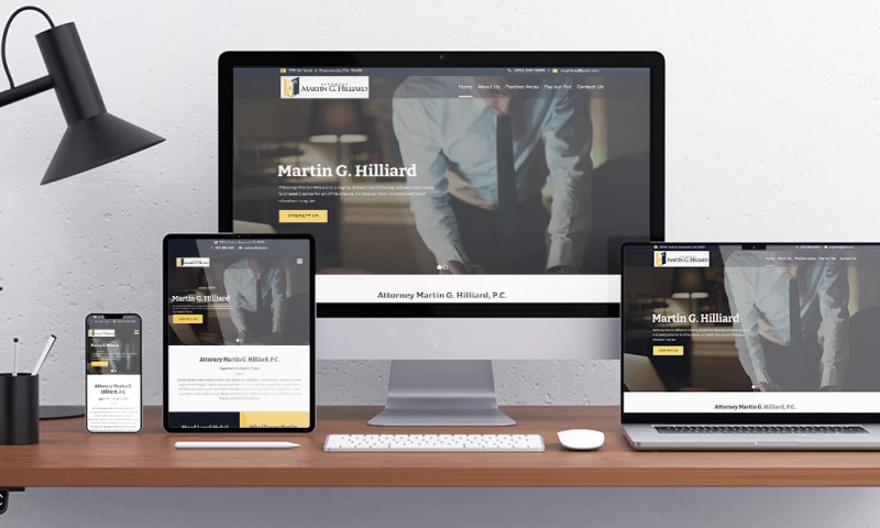 STL Website Development - Hilliard Law GA: Elevating An Established Attorneys Online Presence With Logo And Website Design.