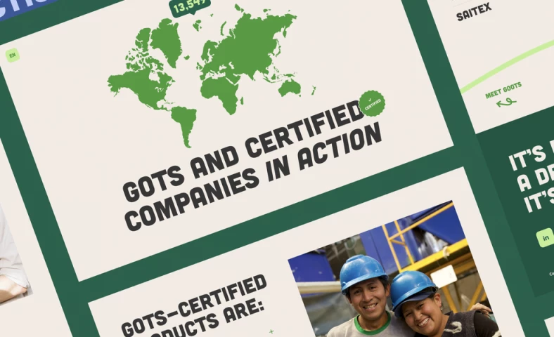 snig.digital - GOTS behind the seams advertisin campaign website