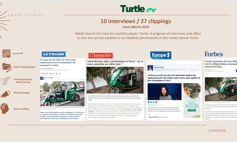 Hello SunRise PR - PR and Communication Campaign for Turtle