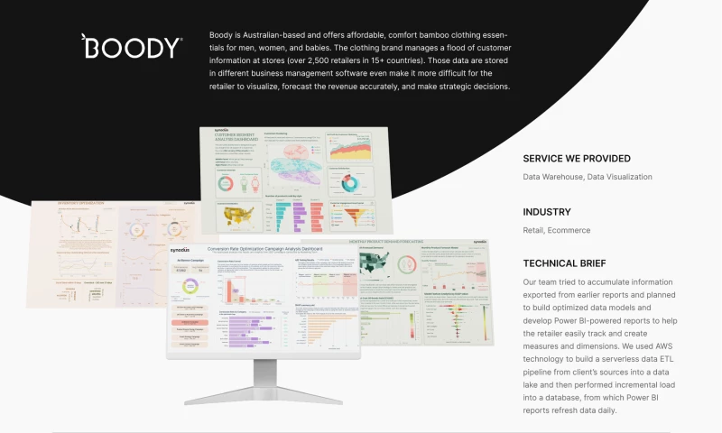 Boody Data Warehouse & Visualization