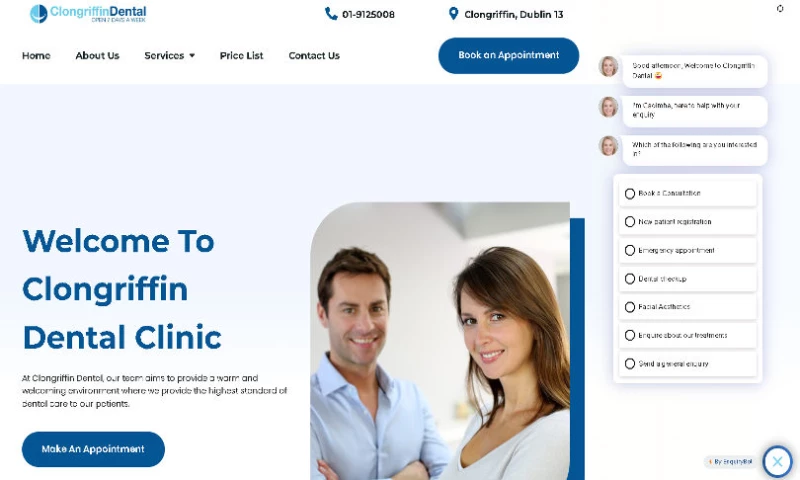 SRVATECH - Website design for Clongriffin Dental