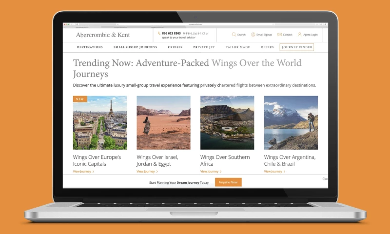 Valens - Luxury travel platform (Abercrombie & Kent)