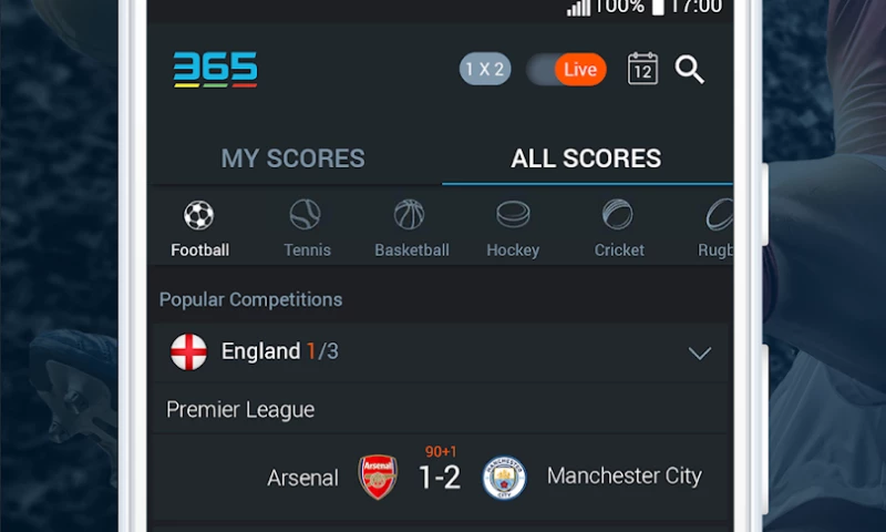 Scores 365 - Real Time Soccer Scoring app