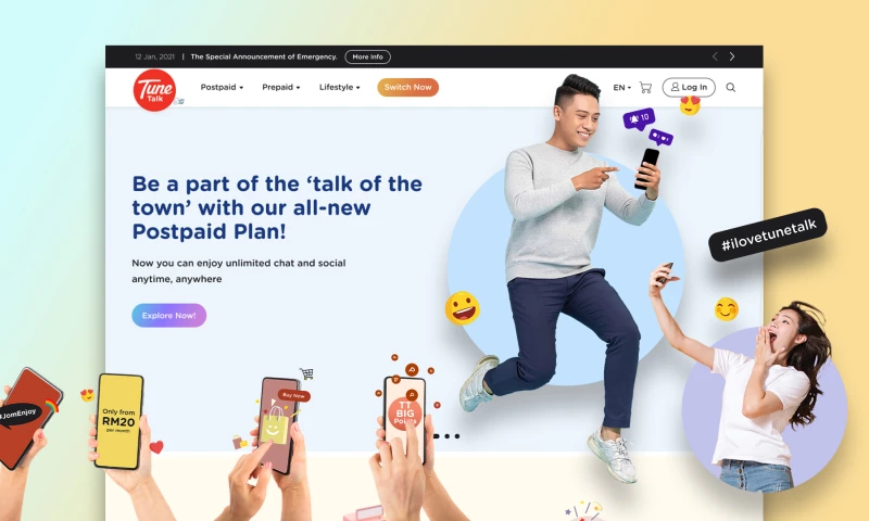 I Concept - Tune Talk - eCommerce Website Revamp