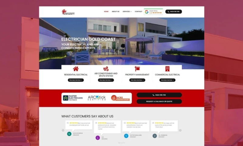 Parallax Creative Web Design - Knight Power Electrical