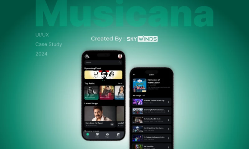 Skywinds Solutions - Musicana App Redesign