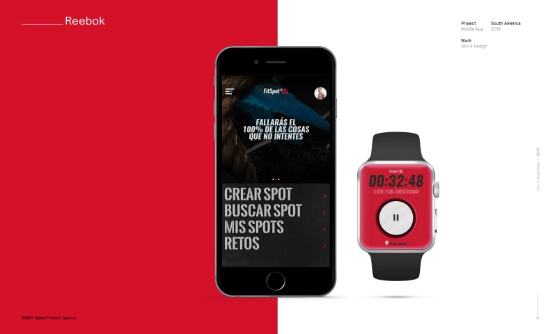 E180 Digital Product Agency - FitSpot - Reebok