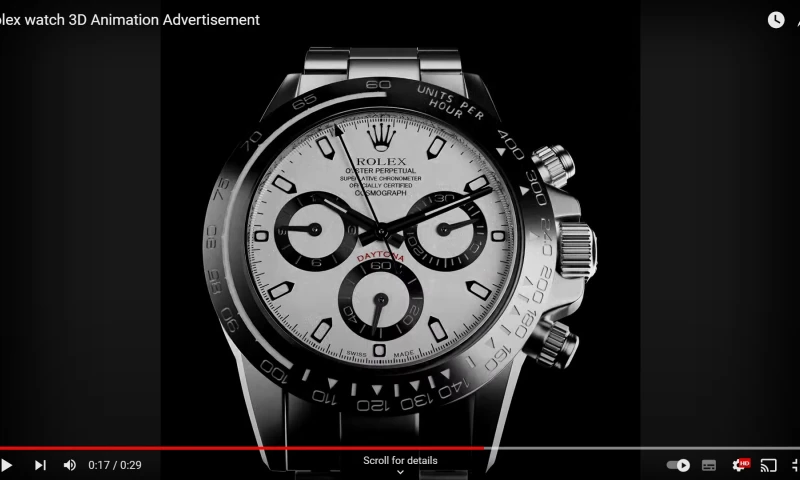 Wrexa Technologies - Rolex Watch Animation video