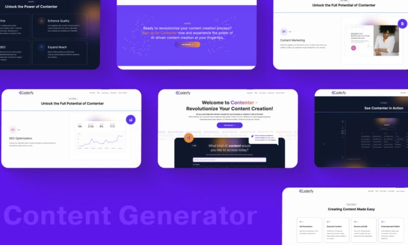 Coderfy - Content Generator Web Application Design and Development