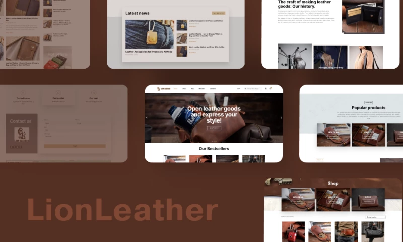 E-Commerce Web site For LionLeather