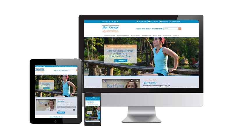 Granular Creative Marketing Design - Barr Center Website - Medical Website