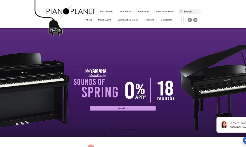 Mixed Handed Branding - Piano Planet - Website