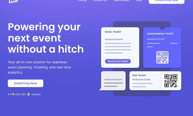 Evey Events Website Development
