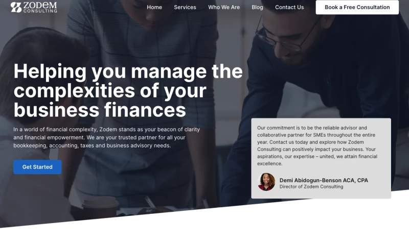 Zodem Consulting Website Design and Development