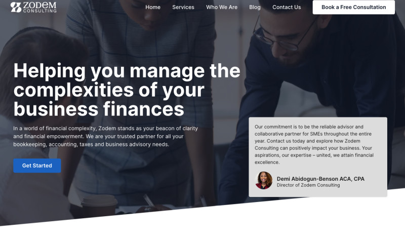 Clio Websites - Zodem Consulting Website Design and Development