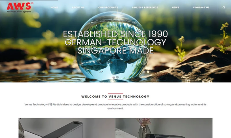 Corporate Website Design for Venus Technology (FE) Pte Ltd