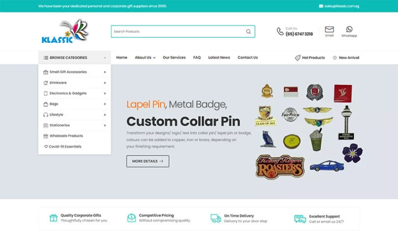 Custom Web Design & Seo for Klassic Resources Pte Ltd