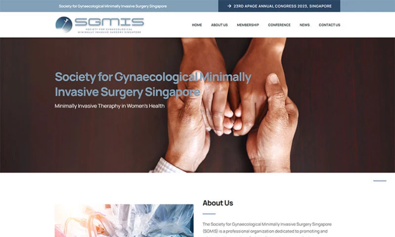 Custom Web Design for Society for Gynaecological Minimally Invasive Surgery Singapore