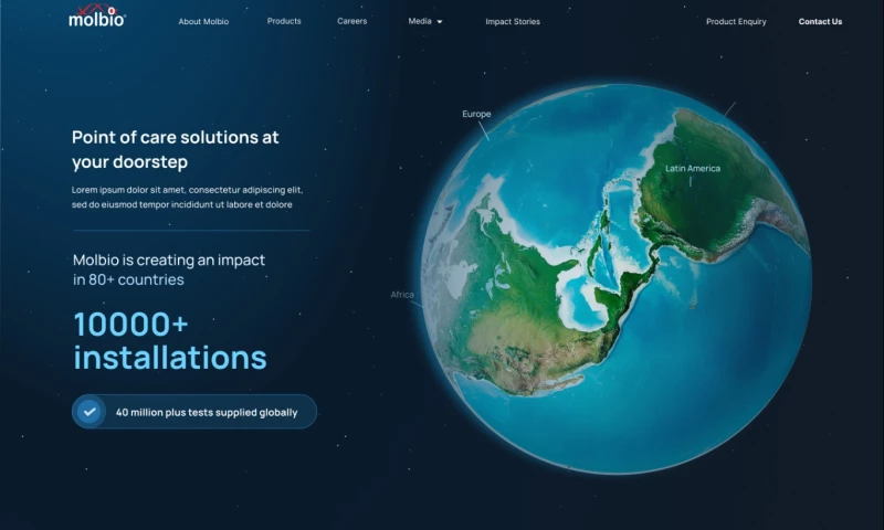 Bravedot Designs Pvt. Ltd. - Molbio Diagnostics - Website Design