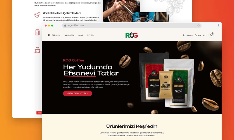ROG Medya - ROG Coffee eCommerce Web Design